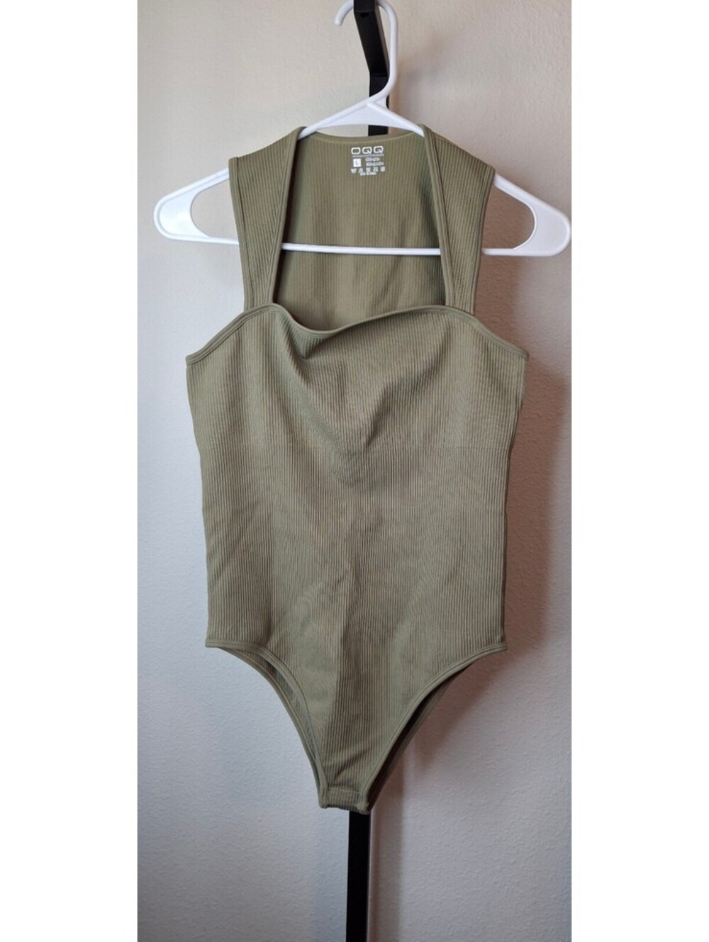 OQQ Women's Olive Green Bodysuit size L